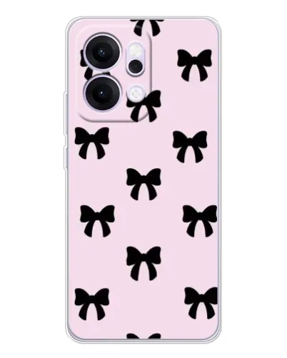 Чехол для OPPO Reno14 Pro с картинкой «Черные банты Coquette» Чехол для OPPO Reno14 Pro с картинкой «Черные банты Coquette»