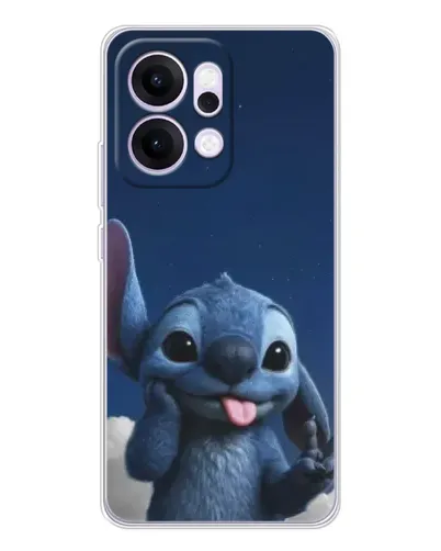 Чехол для OPPO Reno14 Pro с картинкой «Стич в облаках»