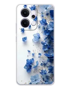 Чохол для OPPO Reno14 Pro з картинкою «Блакитний квітковий каскад»