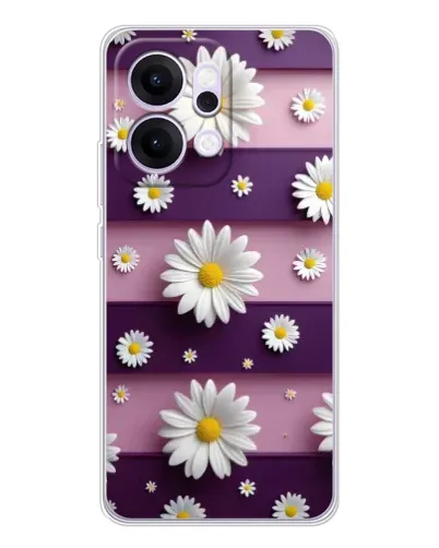 Чохол для OPPO Reno14 Pro з картинкою «Ромашки на фіолетовому» Чохол для OPPO Reno14 Pro з картинкою «Ромашки на фіолетовому»