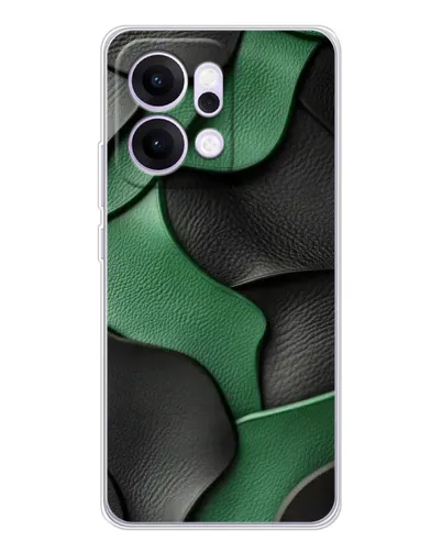 Чохол для OPPO Reno14 Pro з картинкою «Зелені шкіряні хвилі»