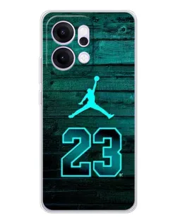 Чехол для OPPO Reno14 с картинкой «Jordan Cyan 23»