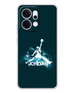 Чехол для OPPO Reno14 с картинкой «Jordan Blue Fire»