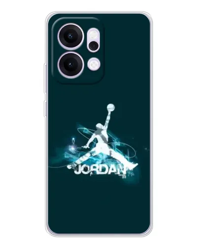 Чехол для OPPO Reno14 с картинкой «Jordan Blue Fire»