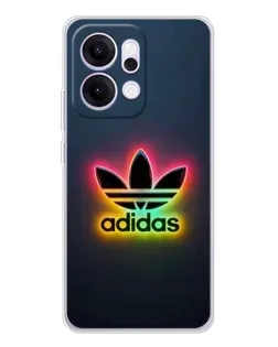 Чехол для OPPO Reno14 с картинкой «Неоновый Adidas»