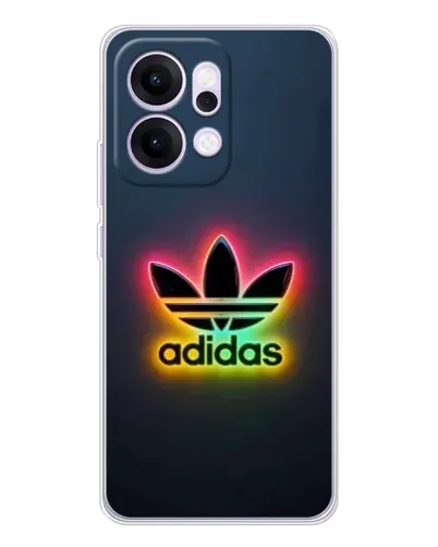 Чехол для OPPO Reno14 с картинкой «Неоновый Adidas»