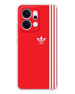 Чехол для OPPO Reno14 с картинкой «Красный минимализм Adidas»