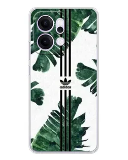 Чехол для OPPO Reno14 с картинкой «Пальмовые листья адидас»