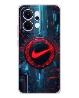 Чехол для OPPO Reno14 с картинкой «Техногенный стиль Nike»