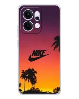 Чехол для OPPO Reno14 с картинкой «Nike на закате солнца»