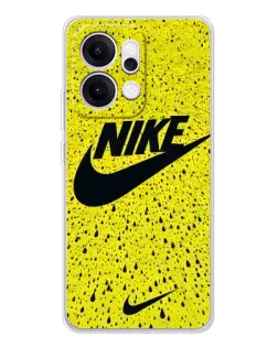 Чехол для OPPO Reno14 с картинкой «Желтый текстурный Nike»