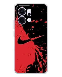 Чехол для OPPO Reno14 с картинкой «Красные брызги Nike» Чехол для OPPO Reno14 с картинкой «Красные брызги Nike»