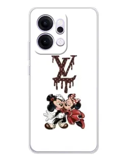 Чехол для OPPO Reno14 с картинкой «LV и Микки Маус»