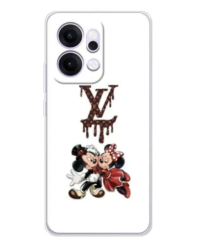 Чехол для OPPO Reno14 с картинкой «LV и Микки Маус»
