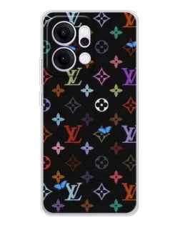 Чехол для OPPO Reno14 с картинкой «Цветная монограмма LV»