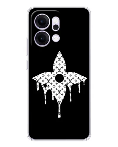 Чехол для OPPO Reno14 с картинкой «Цветочная монограмма»