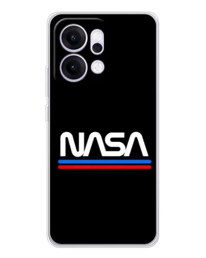 Чехол для OPPO Reno14 с картинкой «NASA — классика Red Blue»