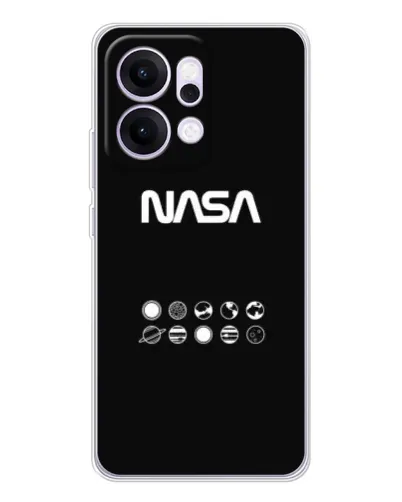 Чехол для OPPO Reno14 с картинкой «NASA — технический принт»