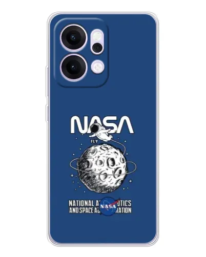 Чехол для OPPO Reno14 с картинкой «NASA — лунная миссия»