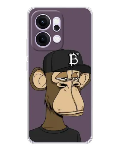 Чехол для OPPO Reno14 с картинкой «Bored Ape в кепке»