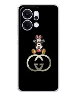 Чехол для OPPO Reno14 с картинкой «Минни Маус на лого»