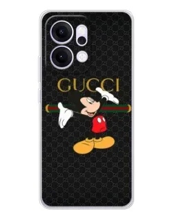 Чехол для OPPO Reno14 с картинкой «Микки Маус Gucci»