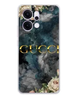 Чехол для OPPO Reno14 с картинкой «Абстрактные цветы Gucci»