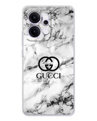Чехол для OPPO Reno14 с картинкой «Gucci — мраморный шик»