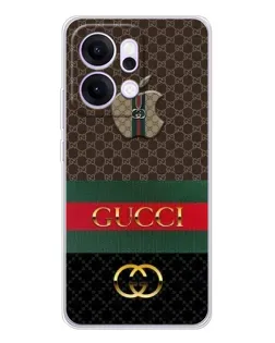 Чехол для OPPO Reno14 с картинкой «Gucci — брендированный десерт»