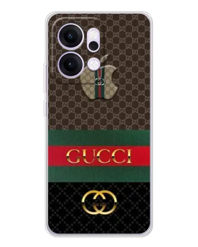 Чехол для OPPO Reno14 с картинкой «Gucci — брендированный десерт»