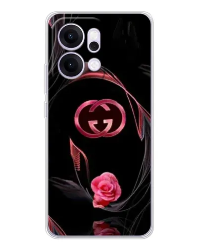 Чехол для OPPO Reno14 с картинкой «Gucci — неоновая роза»