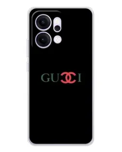 Чехол для OPPO Reno14 с картинкой «Gucci — красный градиент»