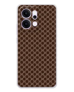 Чехол для OPPO Reno14 с картинкой «Gucci — шоколадная сетка»