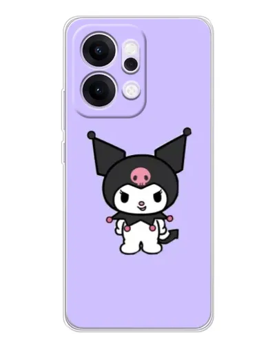 Чохол для OPPO Reno14 з картинкою «Kuromi — ніжний фіолетовий»