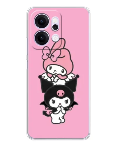 Чохол для OPPO Reno14 з картинкою «My Melody та Kuromi»
