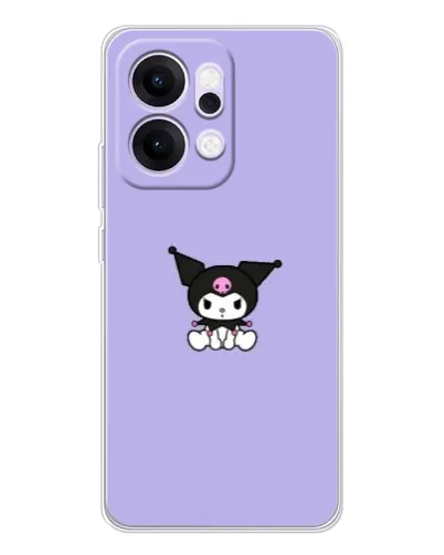 Чохол для OPPO Reno14 з картинкою «Kuromi — фіолетовий мінімалізм»