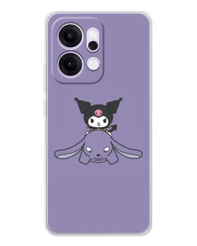 Чохол для OPPO Reno14 з картинкою «Kuromi на ліловому фоні»