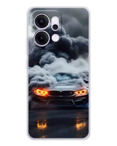 Чехол для OPPO Reno14 с картинкой «BMW в дыму» Чехол для OPPO Reno14 с картинкой «BMW в дыму»
