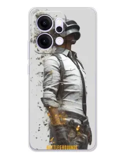 Чехол для OPPO Reno14 с картинкой «PUBG — боец в пыли»