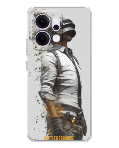 Чехол для OPPO Reno14 с картинкой «PUBG — боец в пыли»