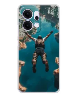 Чехол для OPPO Reno14 с картинкой «PUBG — свободное падение»