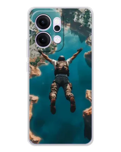 Чехол для OPPO Reno14 с картинкой «PUBG — свободное падение»
