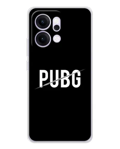 Чехол для OPPO Reno14 с картинкой «PUBG — белый логотип»