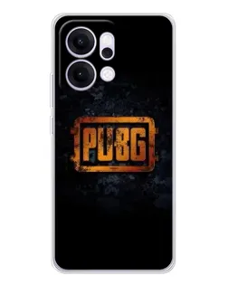 Чехол для OPPO Reno14 с картинкой «PUBG — золотой логотип»