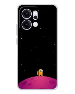 Чехол для OPPO Reno14 с картинкой «Одинокий герой на планете»