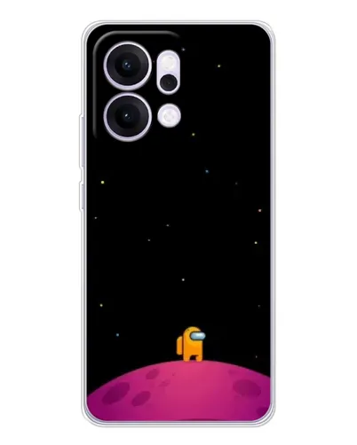 Чехол для OPPO Reno14 с картинкой «Одинокий герой на планете»