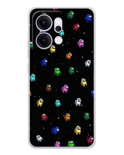 Чехол для OPPO Reno14 с картинкой «Экипаж Among Us»