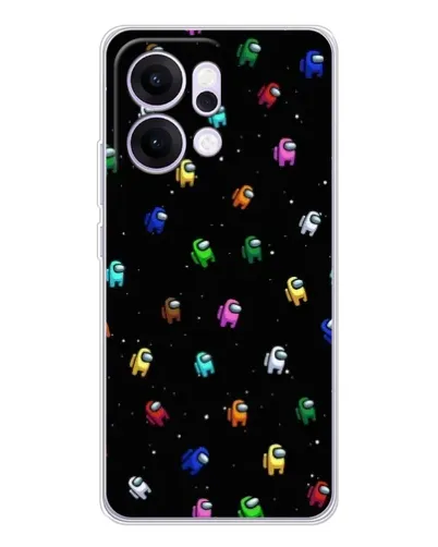 Чехол для OPPO Reno14 с картинкой «Экипаж Among Us»