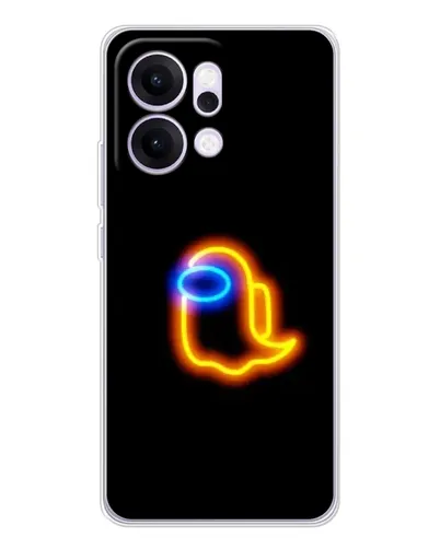 Чехол для OPPO Reno14 с картинкой «Among Us неоновое сияние»