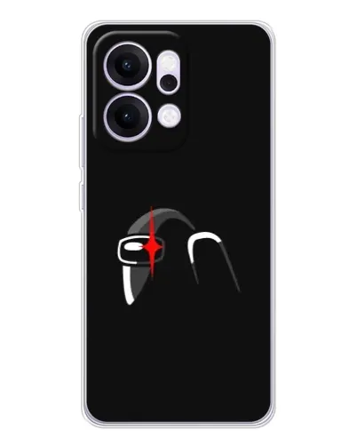 Чехол для OPPO Reno14 с картинкой «Among Us шлем»